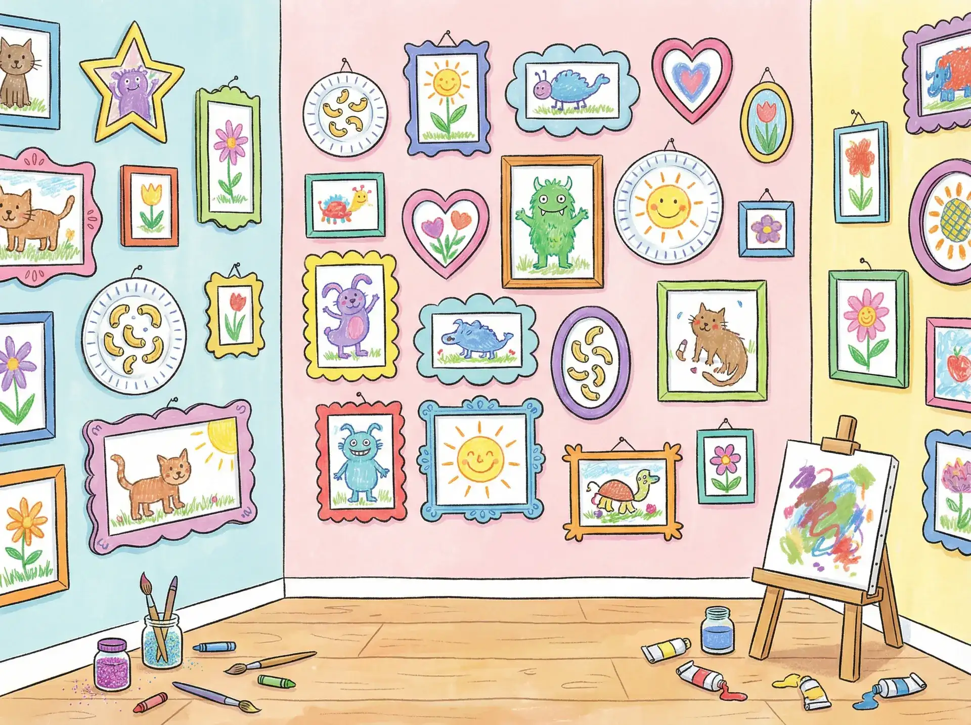 小朋友的彩色画作 - 成都群芳录 创意展示